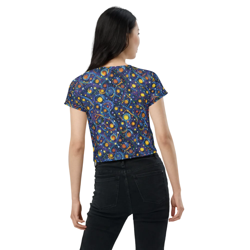 Starry Spiral on Crop Tee — Back