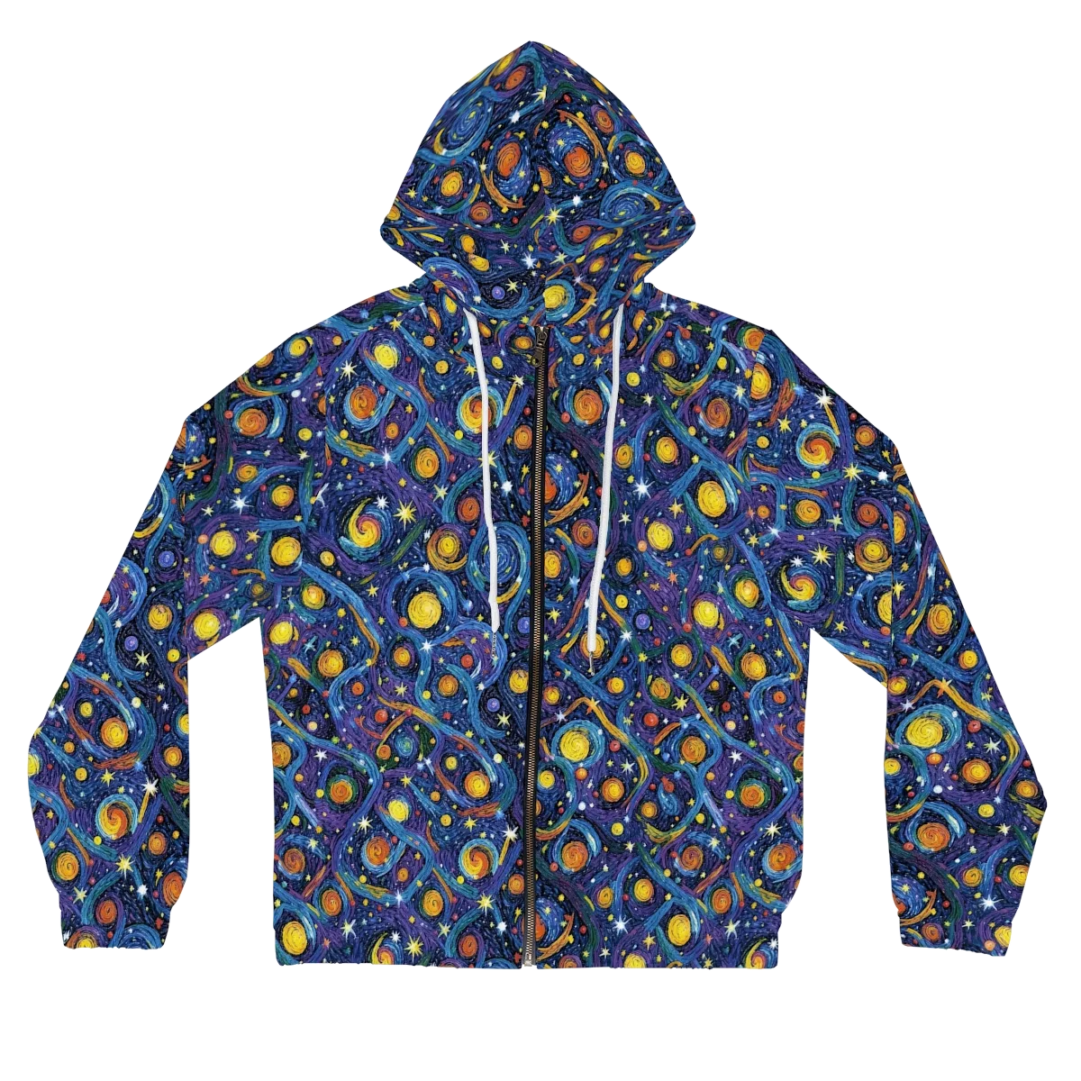 Starry Spiral on Women's Full-Zip Hoodie — Front