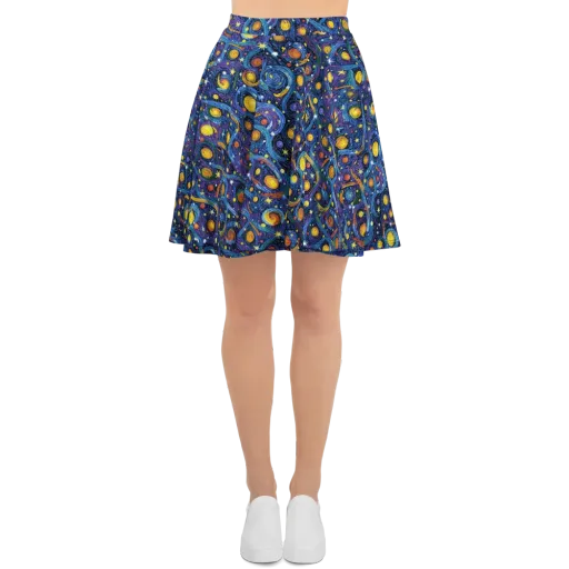 Starry Spiral on a Skater Skirt