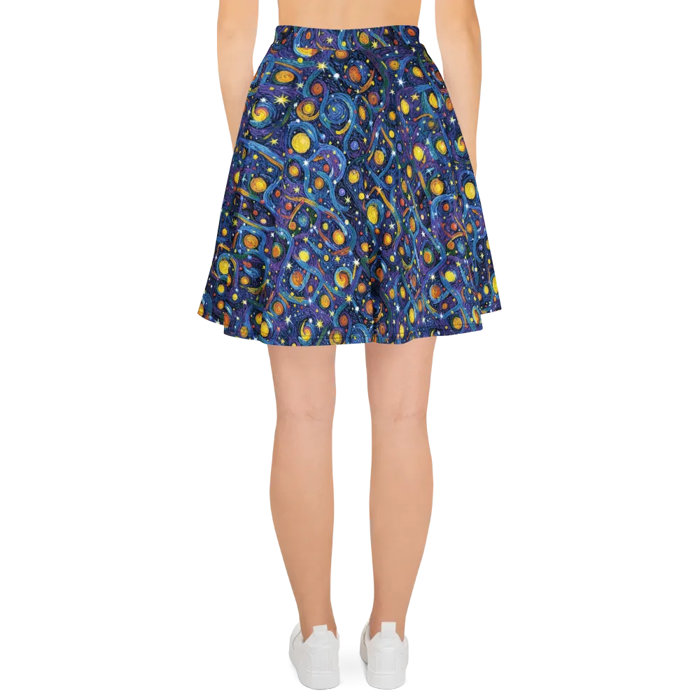 Starry Spiral on Skater Skirt — Back