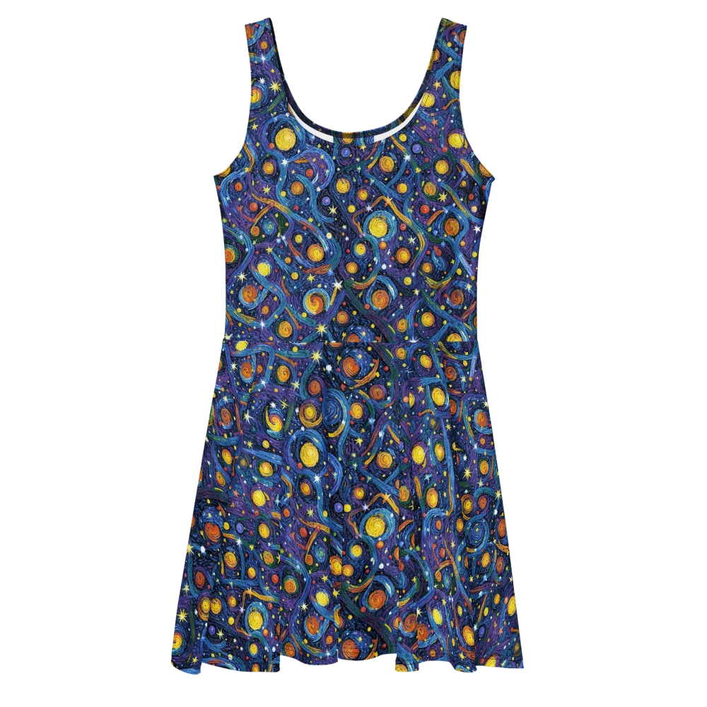 Starry Spiral on Skater Dress — Front