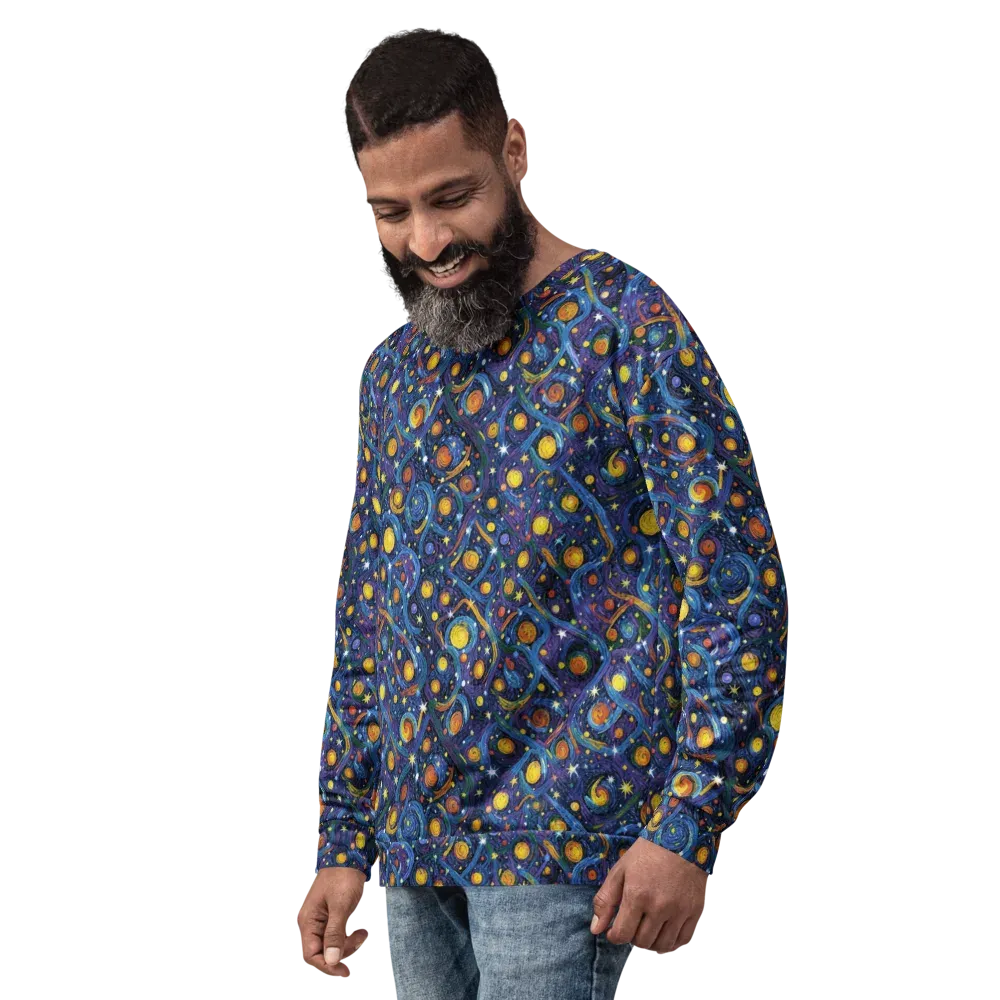 Starry Spiral on Sweatshirt — Left Front