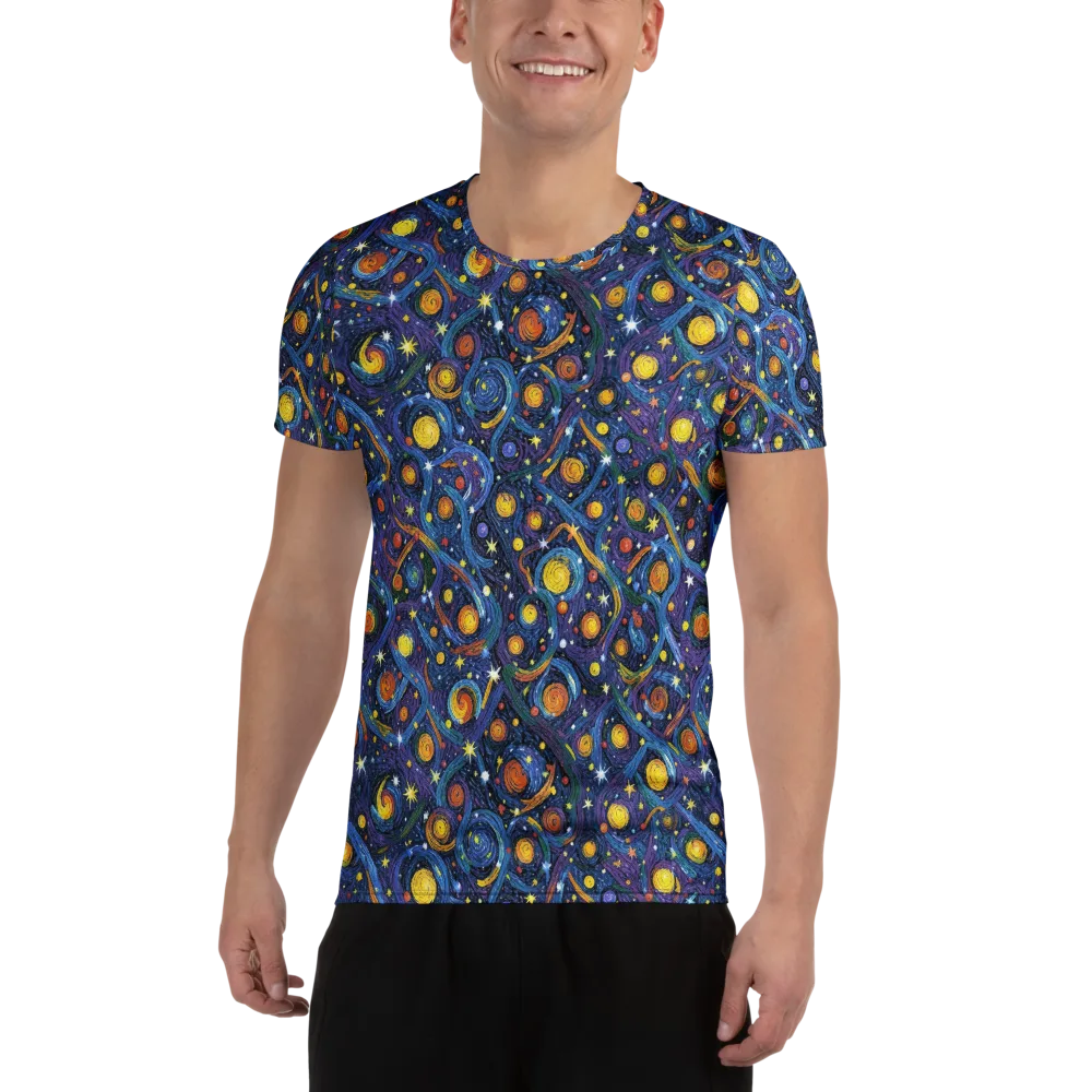 Starry Spiral on Men's Athletic T-Shirt — Front
