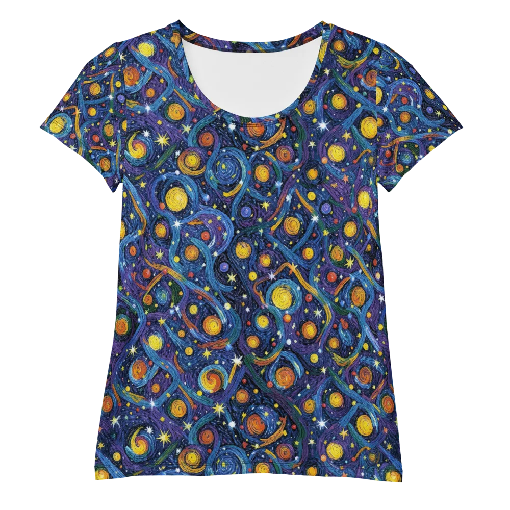 Starry Spiral on Women's Athletic T-Shirt — Front