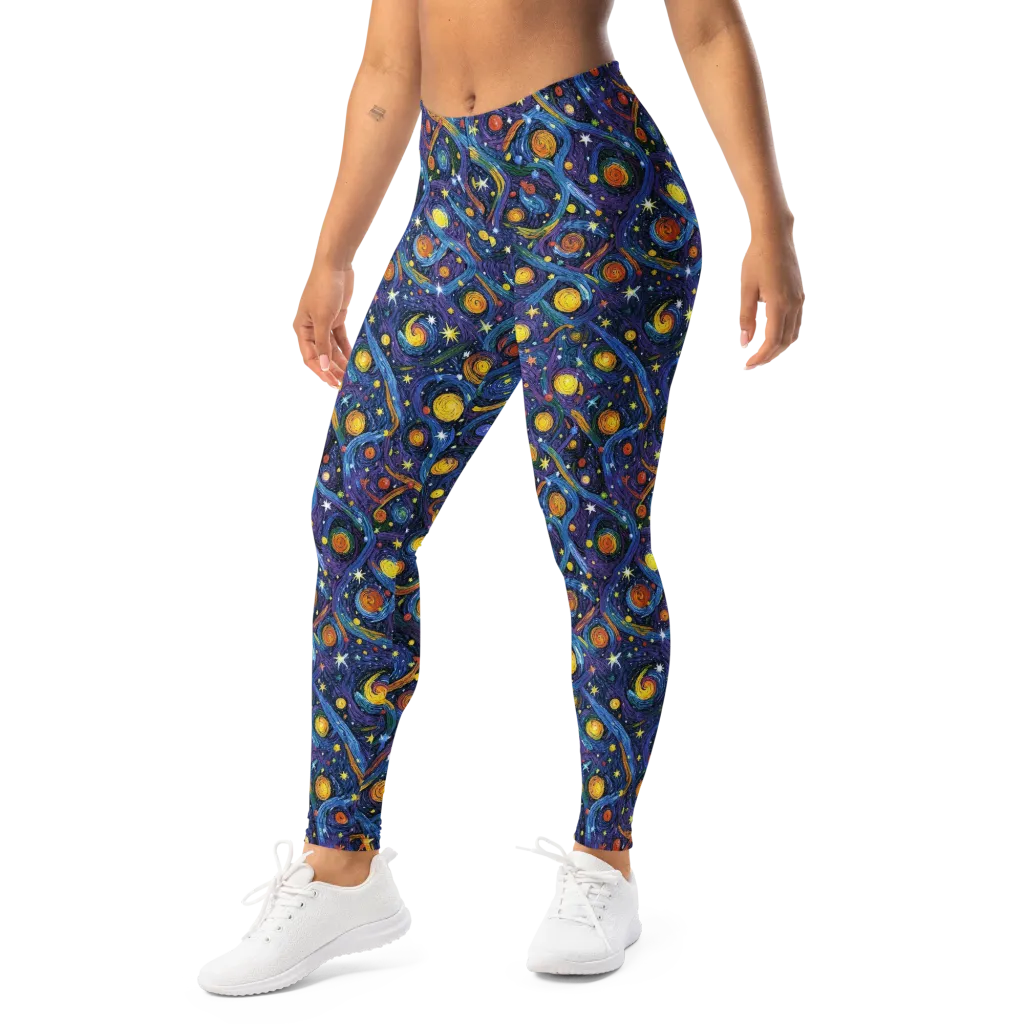 Starry Spiral on Leggings — Left Front