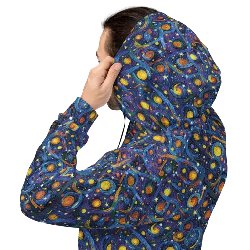 Starry Spiral on a Hoodie