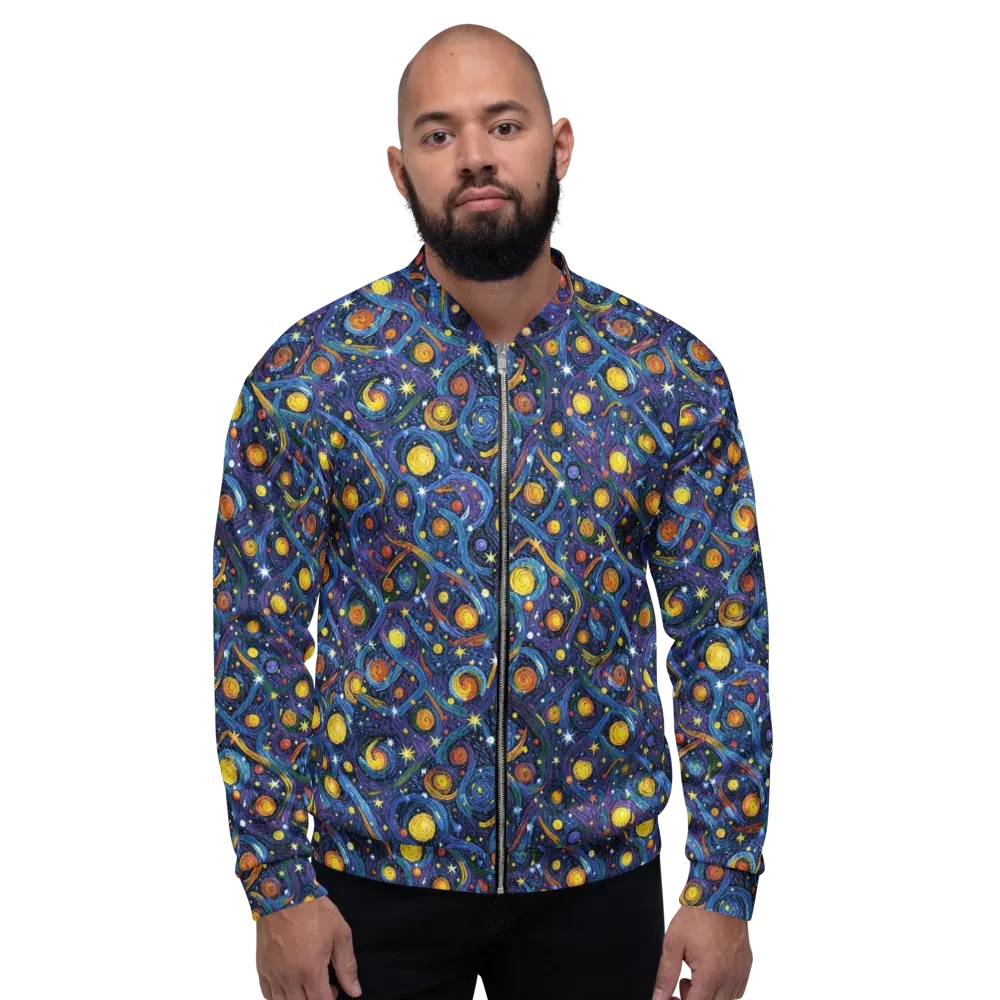 Starry Spiral on Bomber Jacket — Front