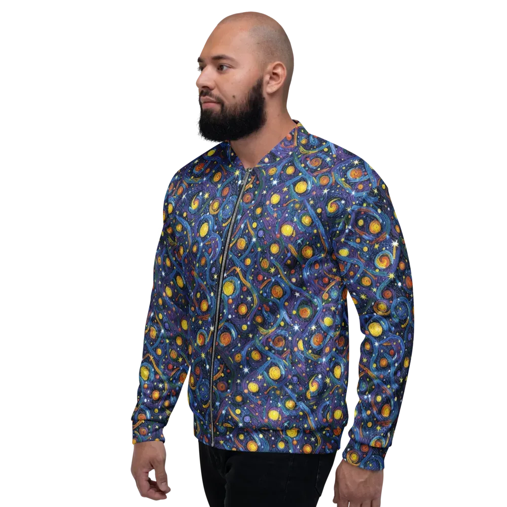 Starry Spiral on Bomber Jacket — Left