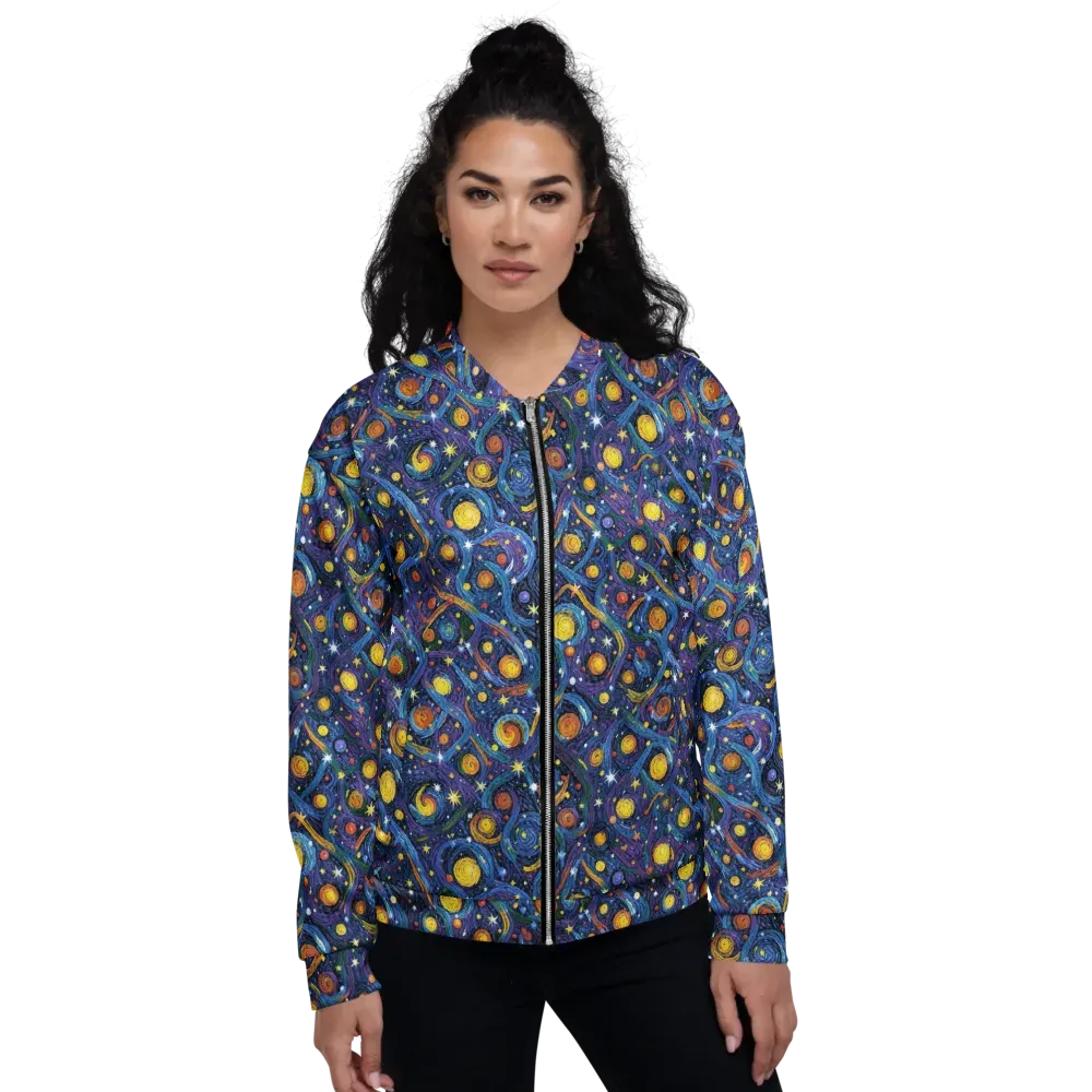 Starry Spiral on Bomber Jacket — Front