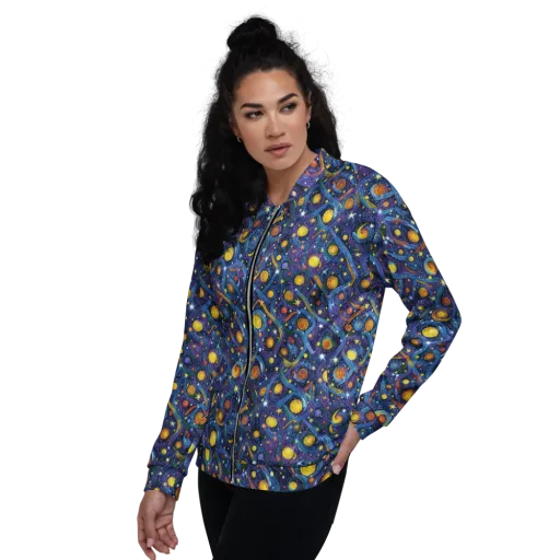 Starry Spiral on a Bomber Jacket