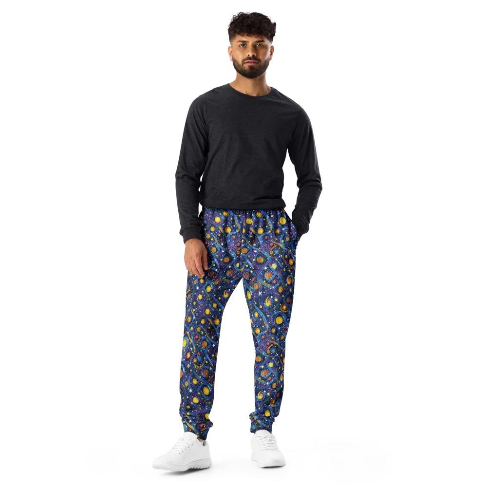 Starry Spiral on Men's Joggers — Front