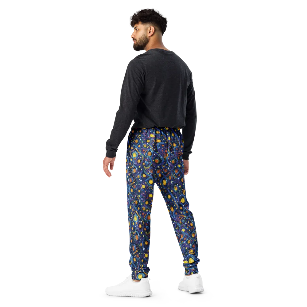 Starry Spiral on Men's Joggers — Back
