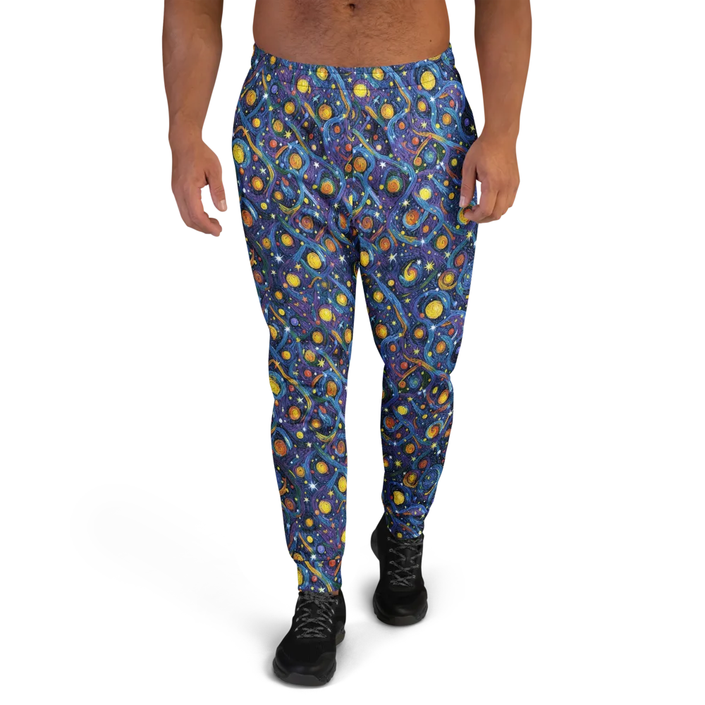 Starry Spiral on Men's Joggers — Front