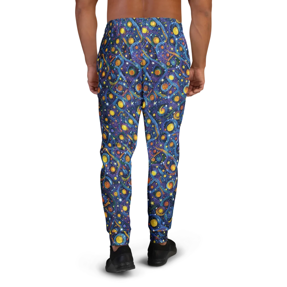 Starry Spiral on Men's Joggers — Back