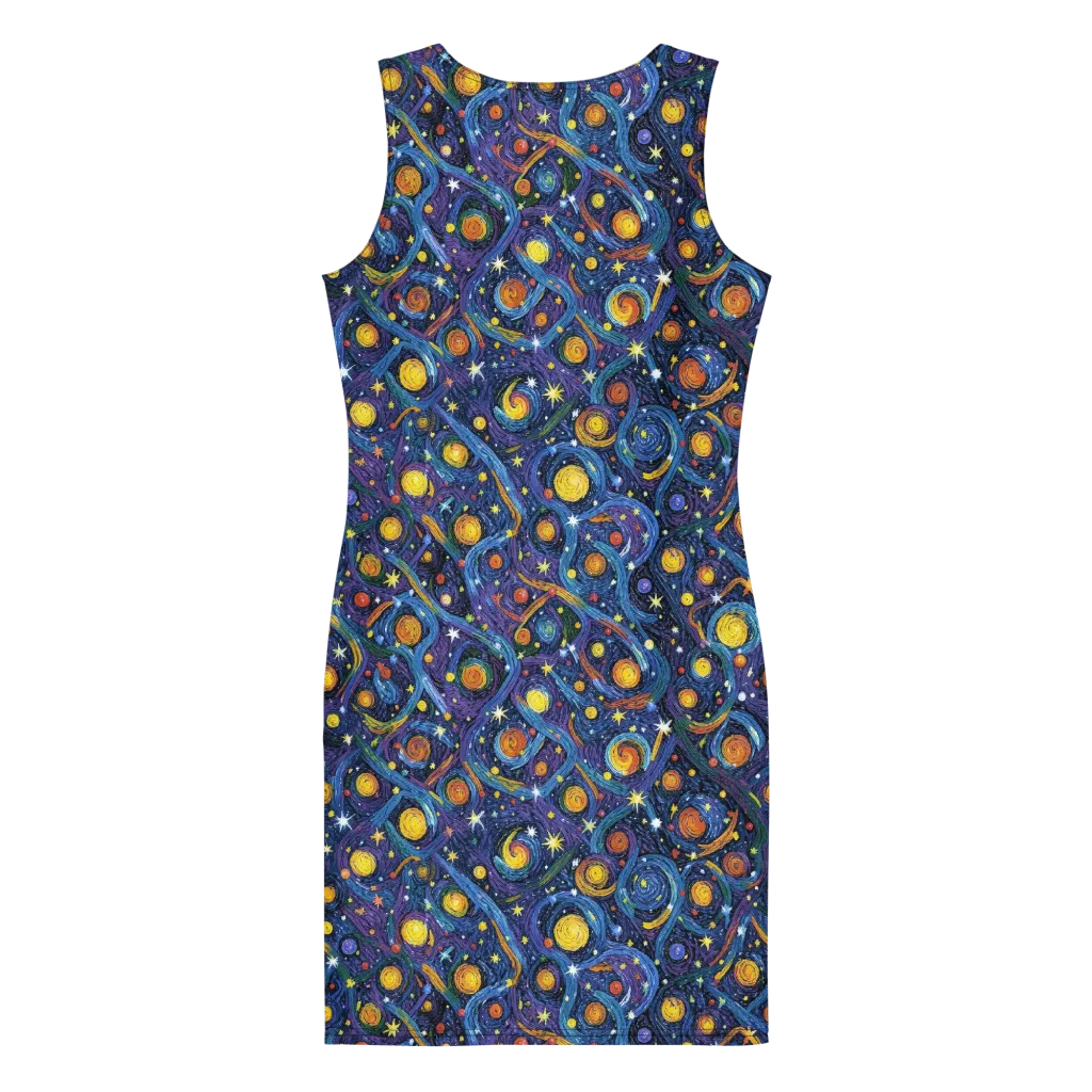 Starry Spiral on Bodycon Dress — Back