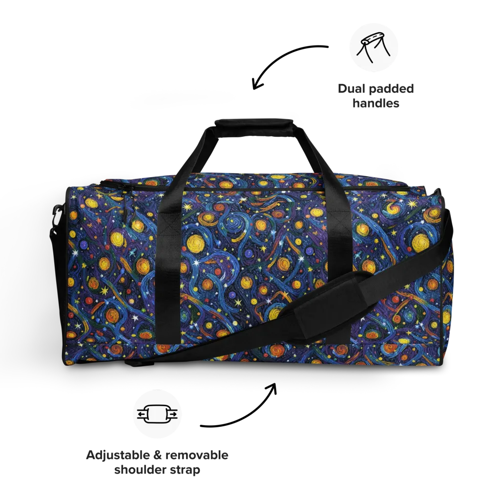 Starry Spiral on Duffle Bag — Front