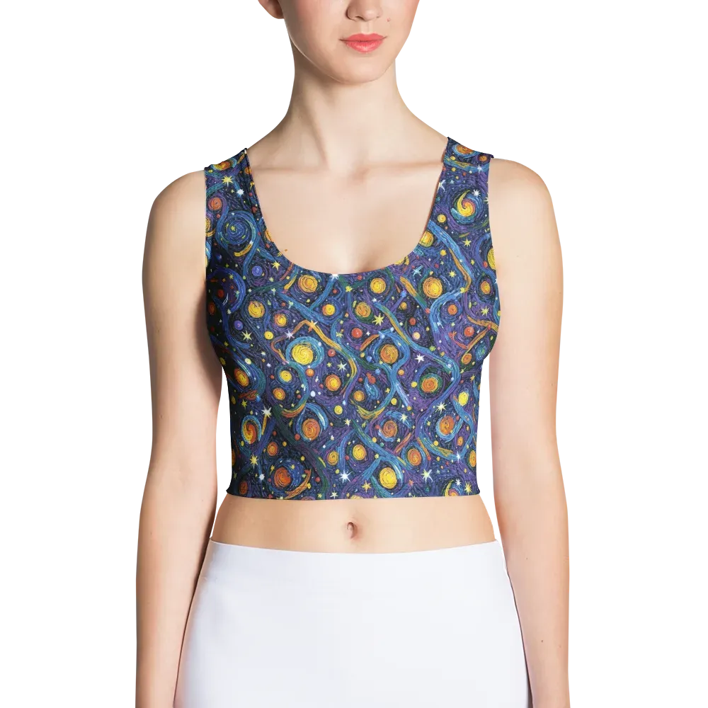 Starry Spiral on Crop Top — Front