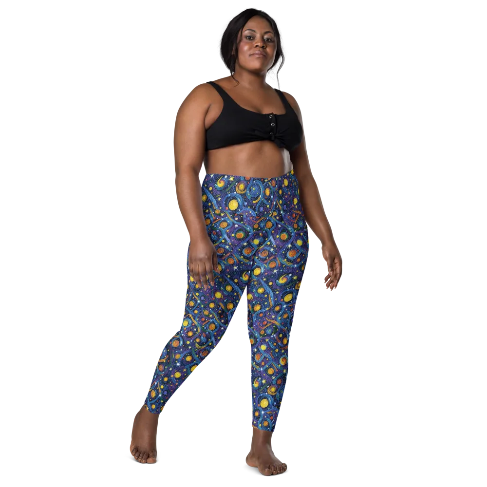 Starry Spiral on Leggings with Pockets — Front
