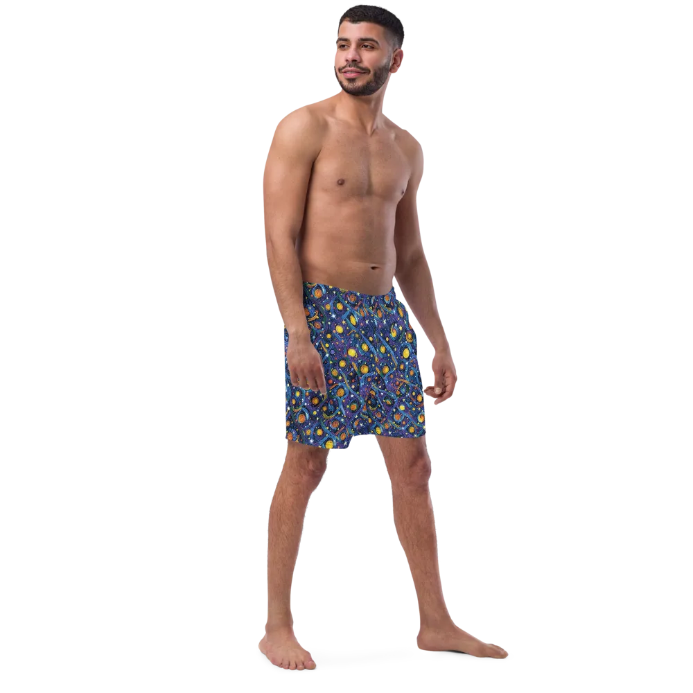 Starry Spiral on Swim Trunks — Right Front