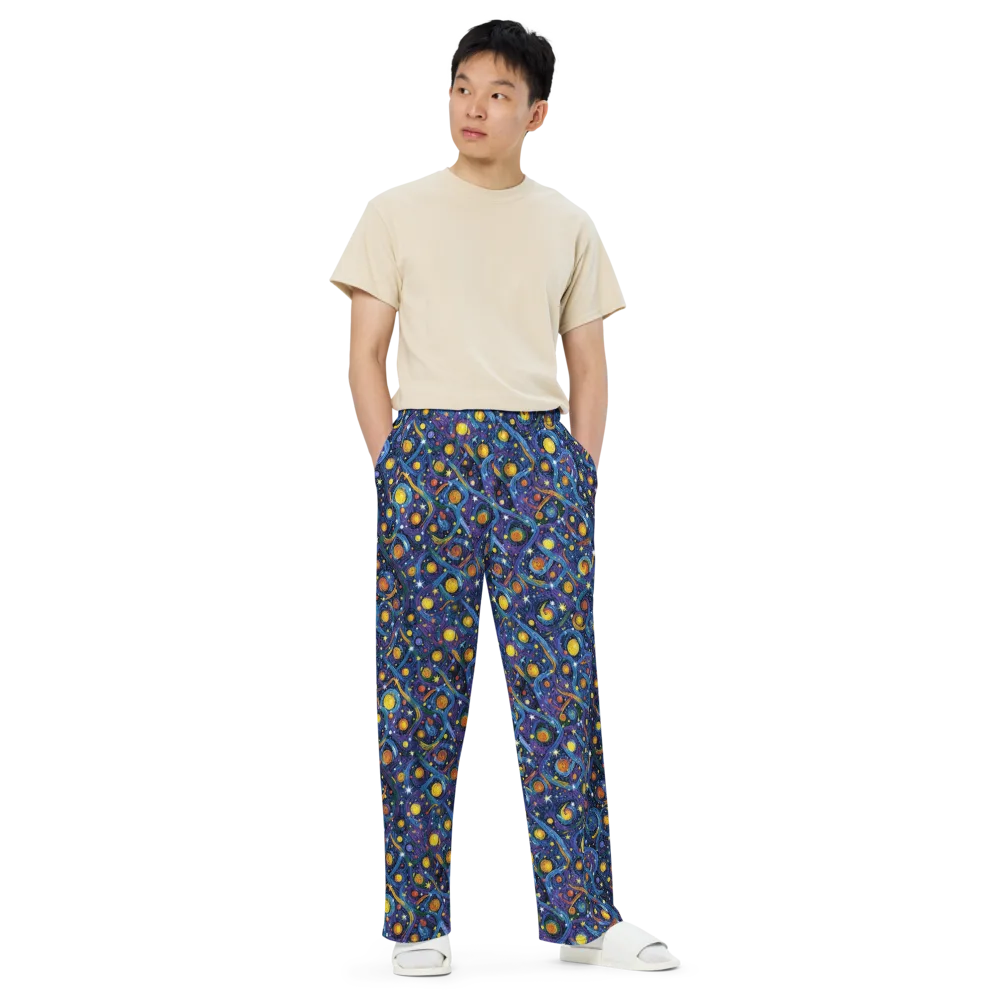 Starry Spiral on Wide-Leg Pants — Front