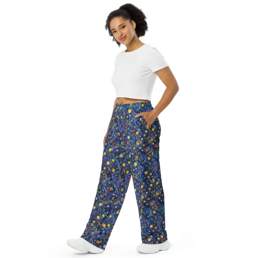 Starry Spiral on a Wide-Leg Pants