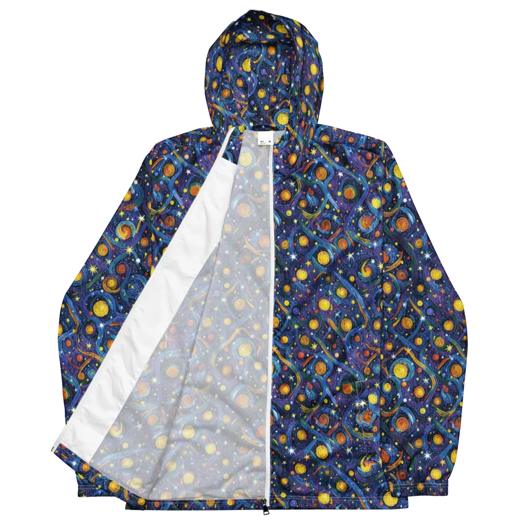 Starry Spiral on Men's Windbreaker — Front