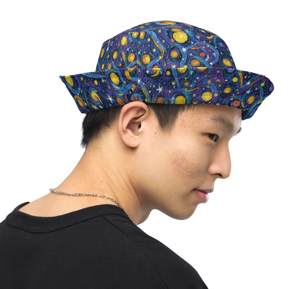 Starry Spiral on Reversible Bucket Hat — Right Outside