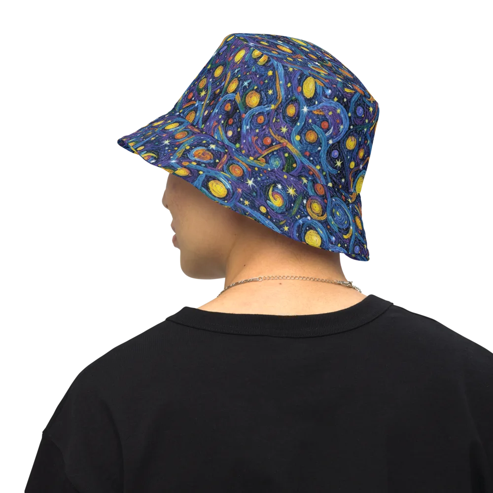 Starry Spiral on Reversible Bucket Hat — Back Inside