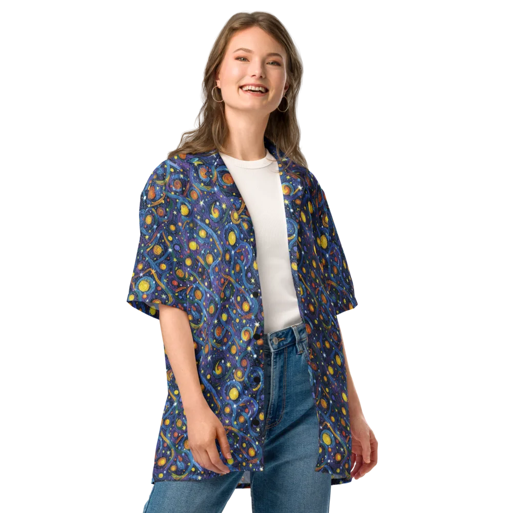 Starry Spiral on Button Shirt — Front