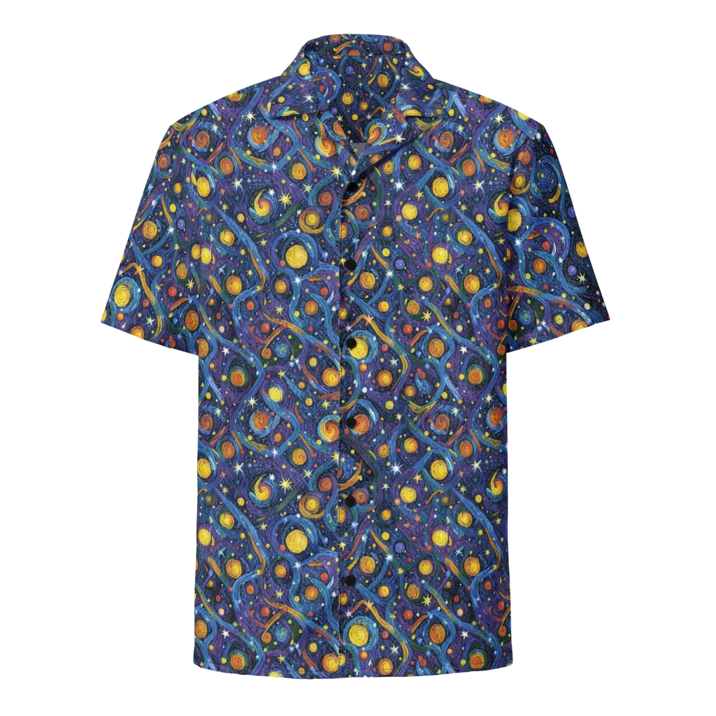 Starry Spiral on Button Shirt — Front
