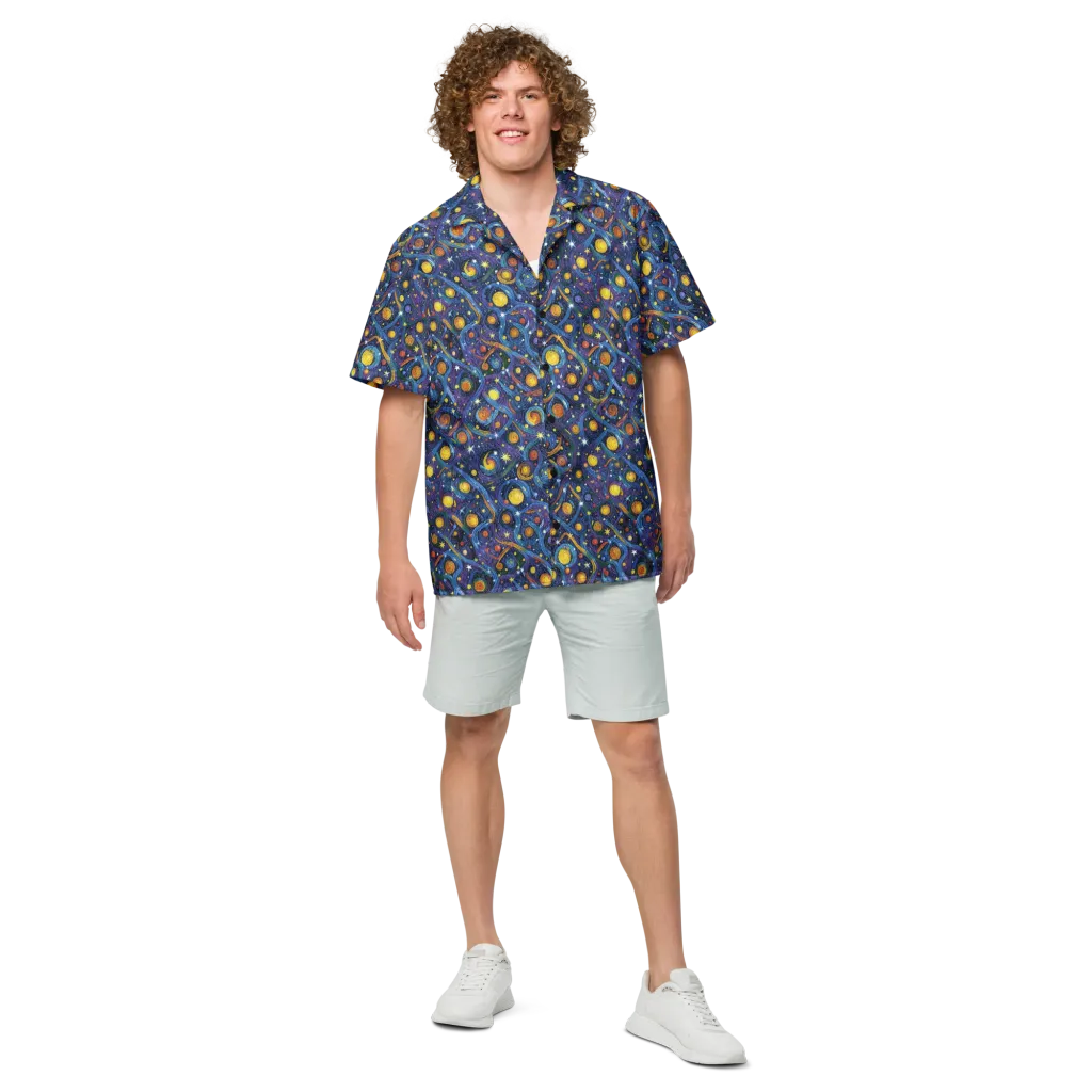 Starry Spiral on Button Shirt — Front