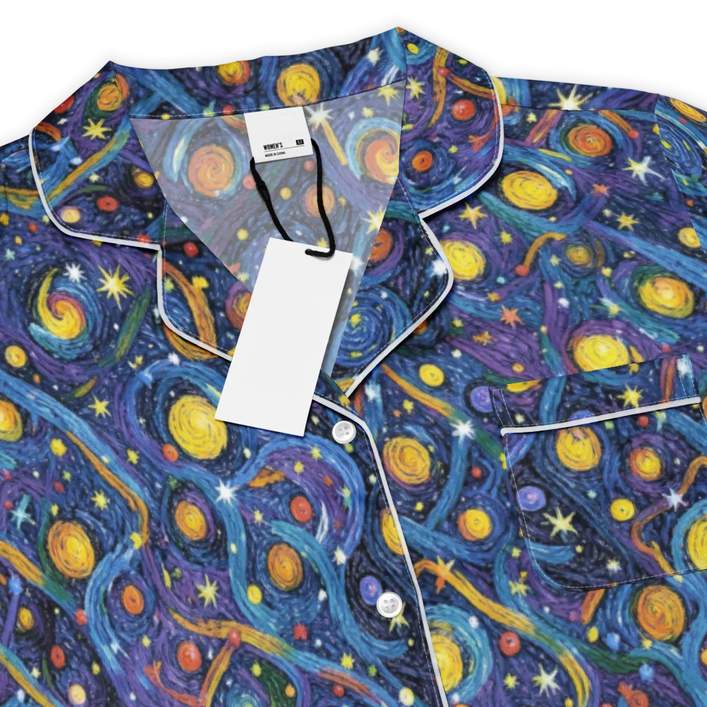 Starry Spiral on Women's Short Sleeve Pajama Top — Product details