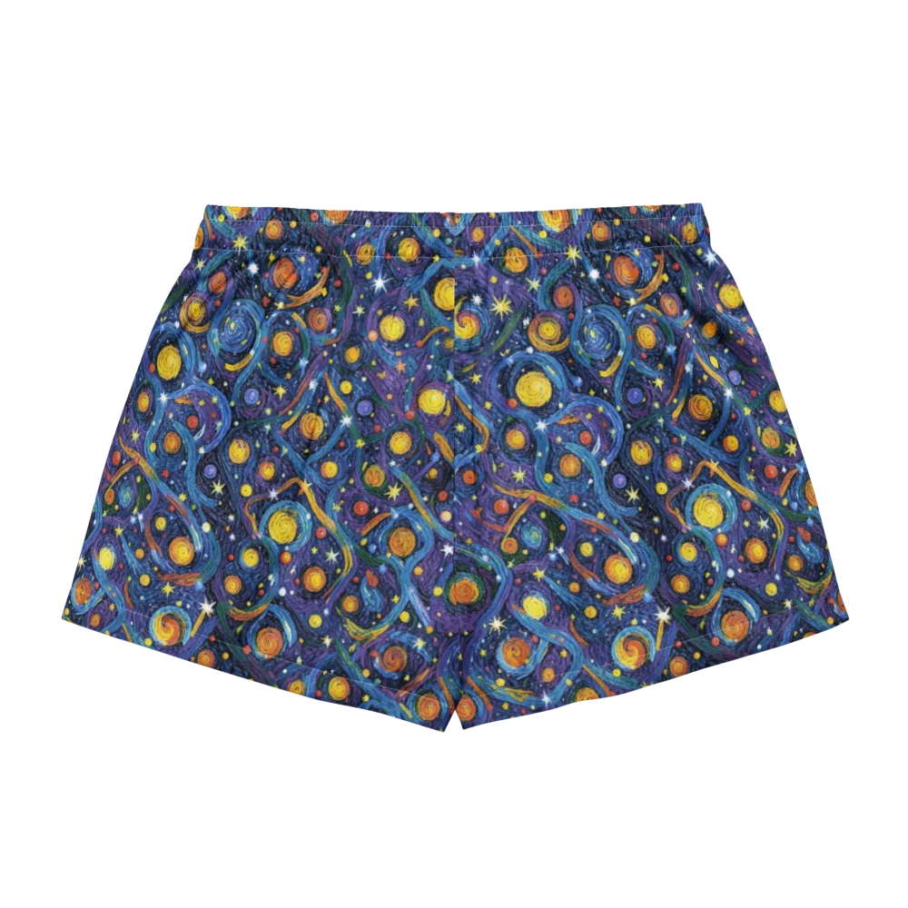 Starry Spiral on Women's Pajama Shorts — Back