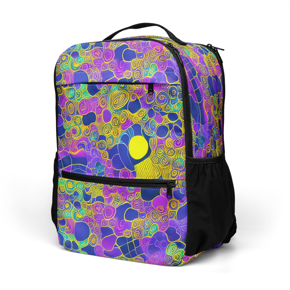 Neon Spiral Current on Utility Backpack — Left Front