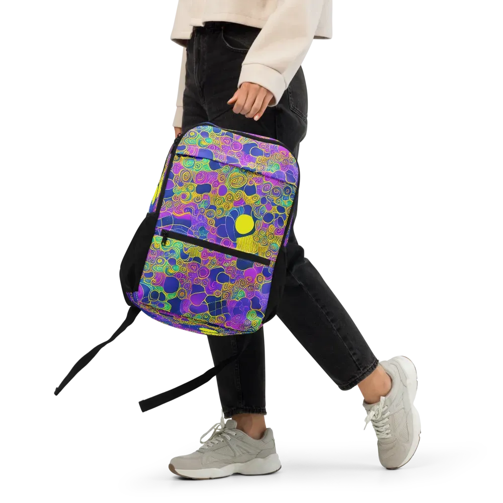 Neon Spiral Current on Utility Backpack — Front