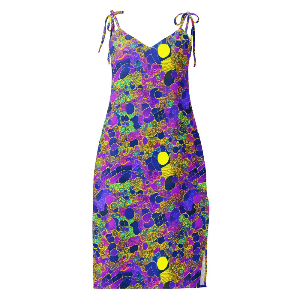 Neon Spiral Current on Slip Dress — Front