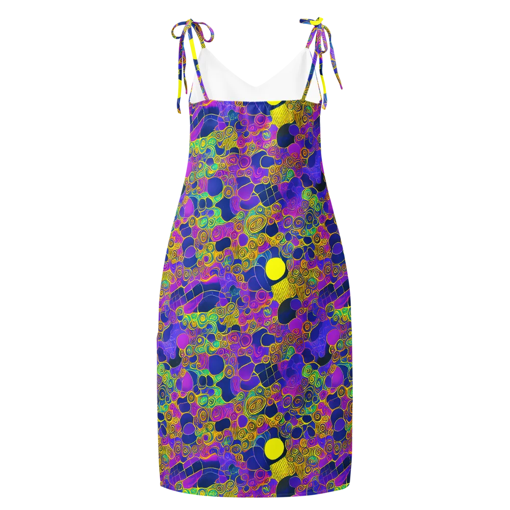 Neon Spiral Current on Slip Dress — Back