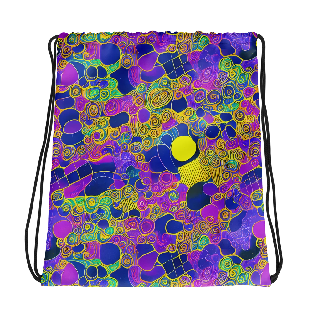 Neon Spiral Current on Drawstring Bag — Photo