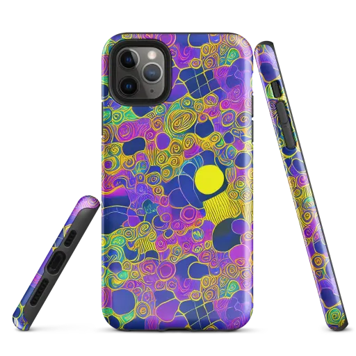 Neon Spiral Current on a Tough Case for iPhone®