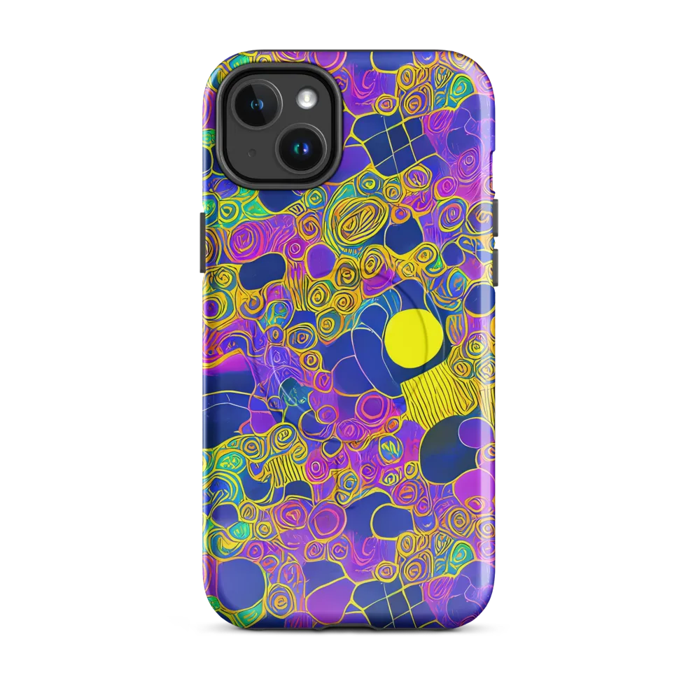 Neon Spiral Current on MagSafe Tough Case for iPhone® — Front