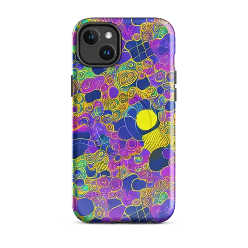 Neon Spiral Current on a MagSafe Tough Case for iPhone®