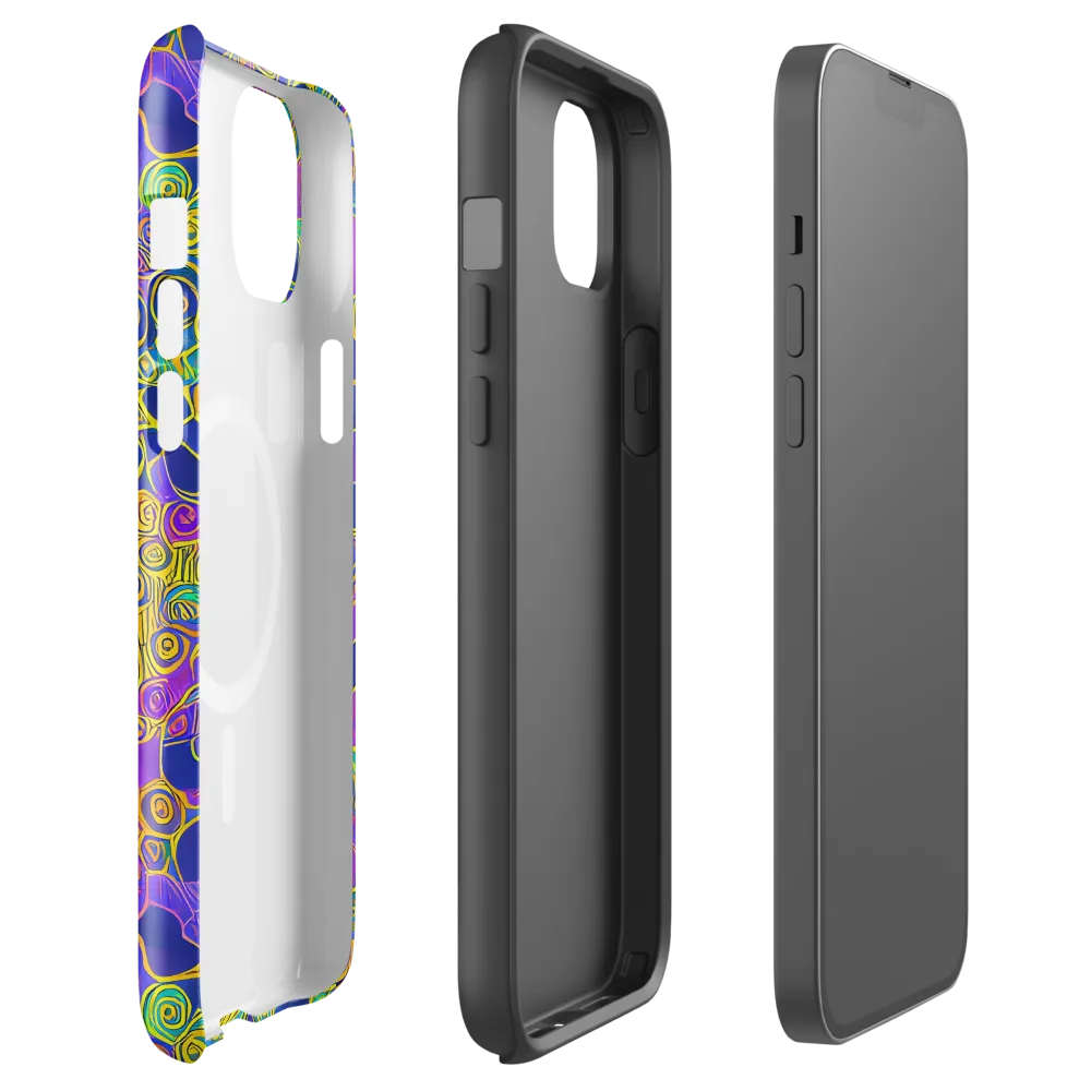 Neon Spiral Current on MagSafe Tough Case for iPhone® — Front