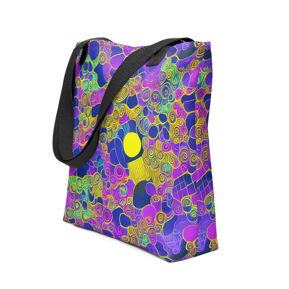 Neon Spiral Current on Tote Bag — Front
