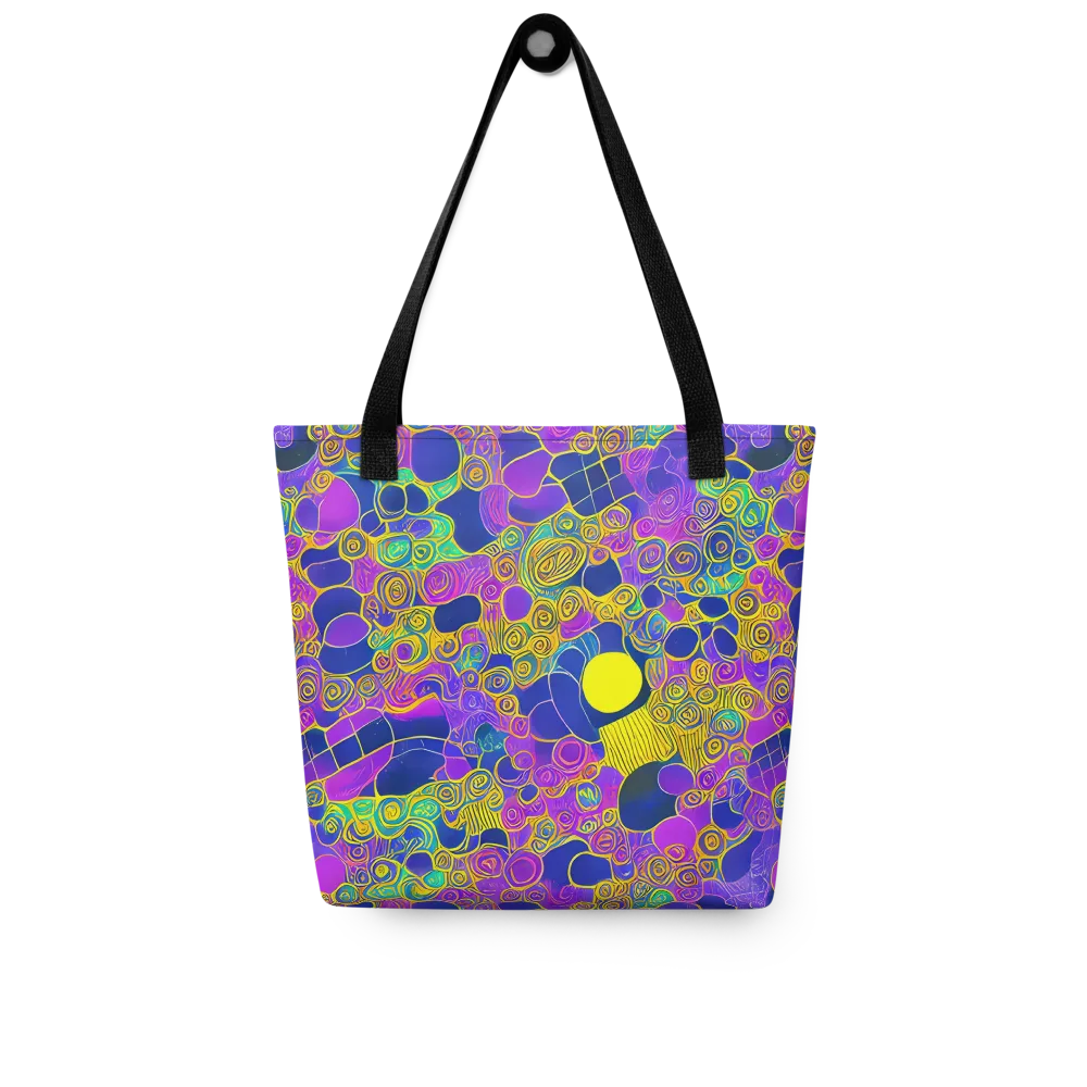 Neon Spiral Current on Tote Bag — Front