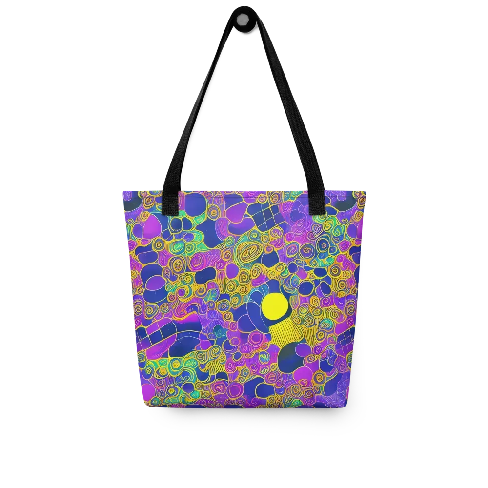 Neon Spiral Current on Tote Bag — Front