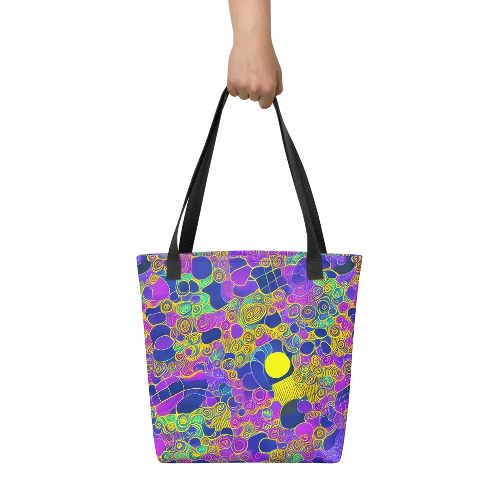 Neon Spiral Current on Tote Bag — Front