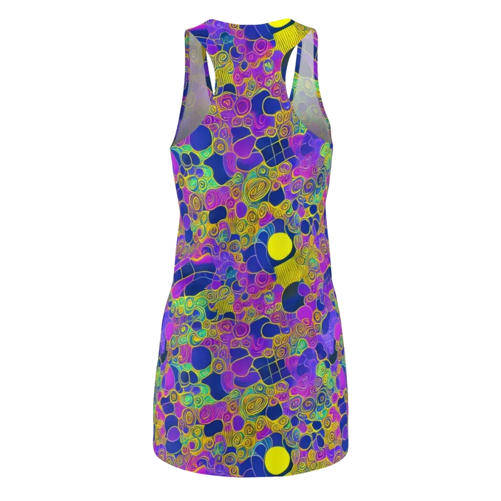 Neon Spiral Current on Racerback Dress — Back