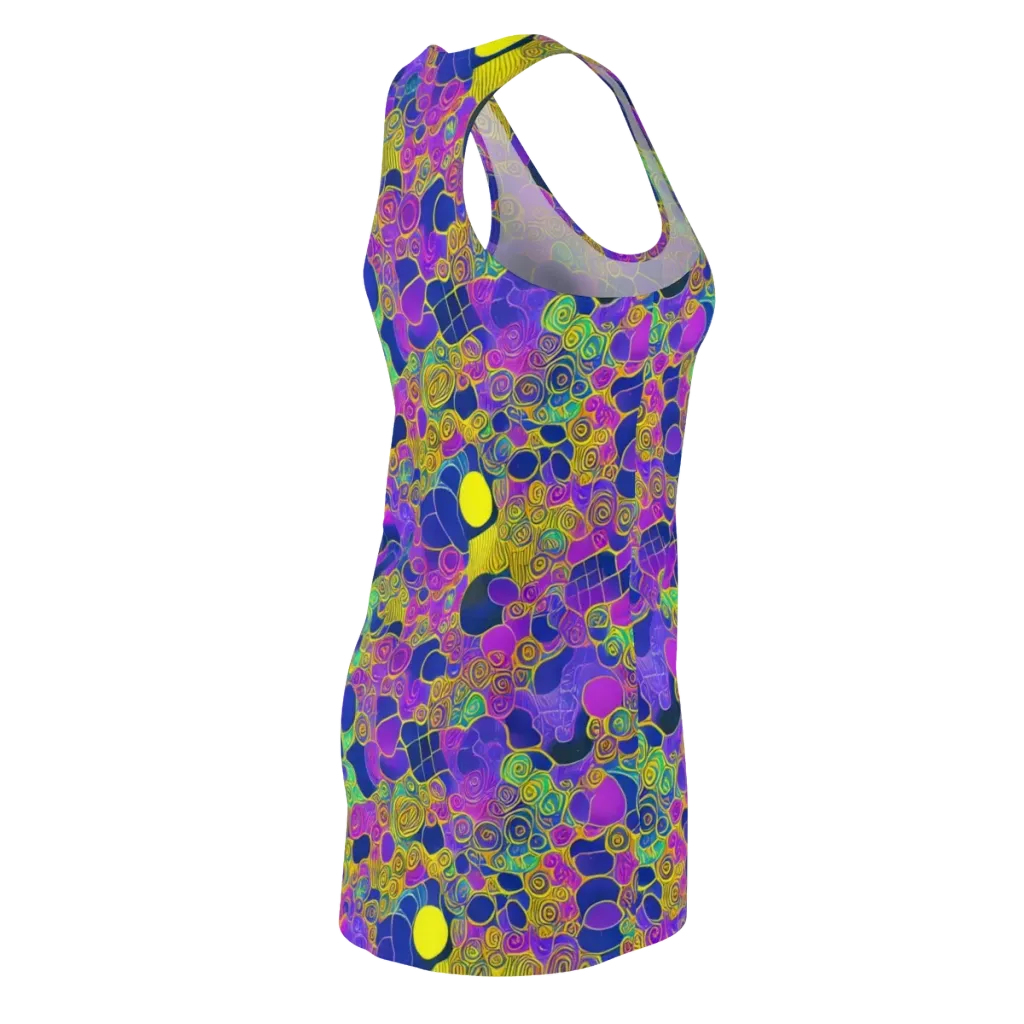 Neon Spiral Current on Racerback Dress — Back Side