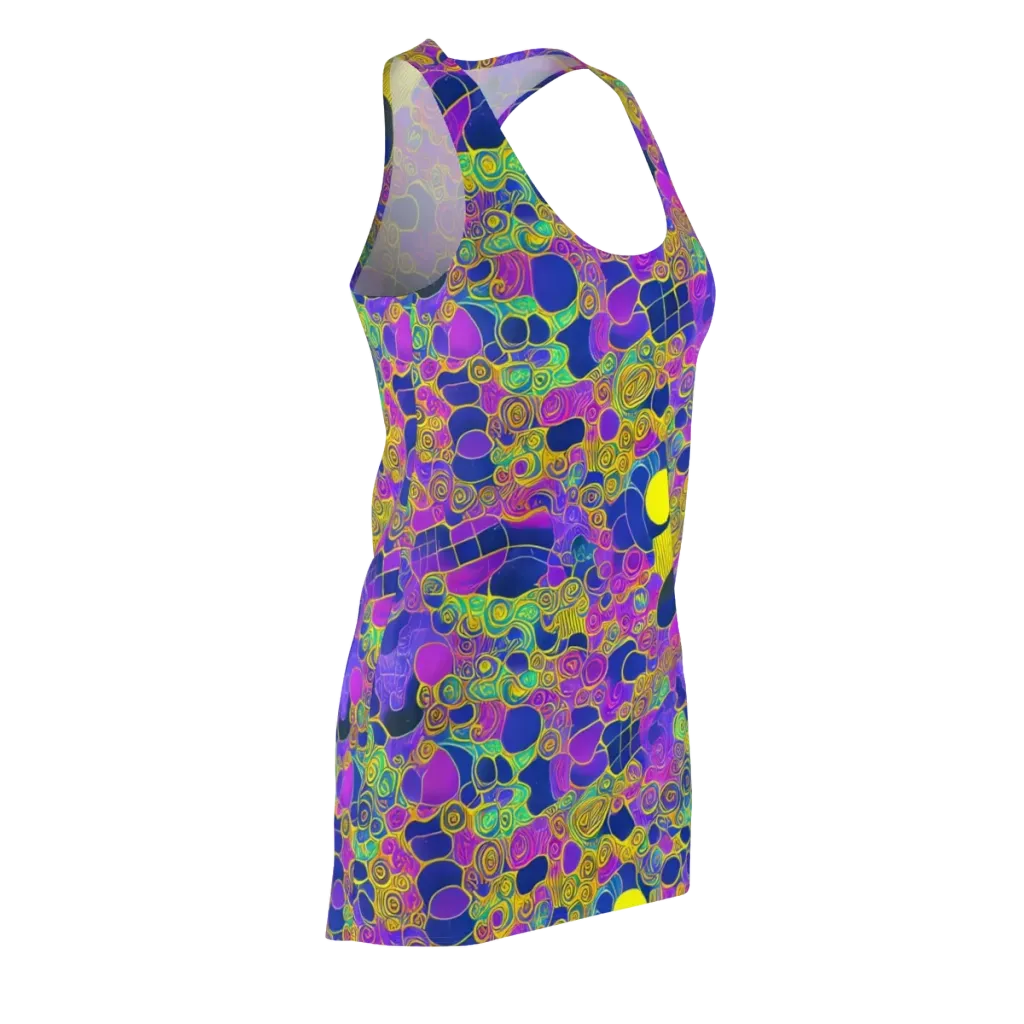 Neon Spiral Current on Racerback Dress — Front Side