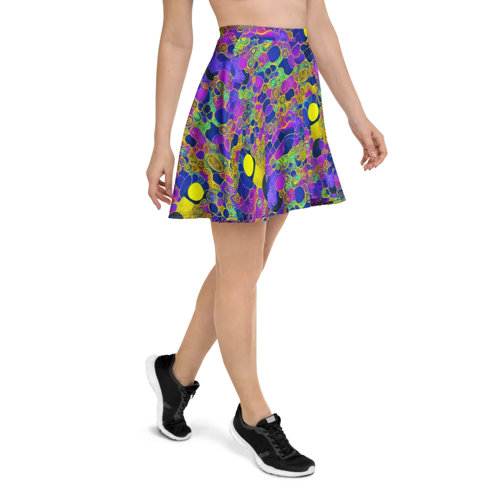 Neon Spiral Current on Skater Skirt — Right